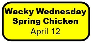 Wacky Wednesday Spring Chicken Button